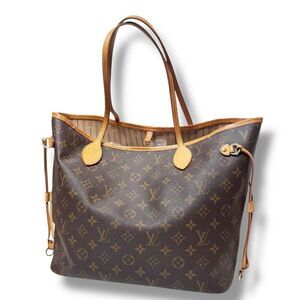 Louis Vuitton Pre-Owned 2017 Monogram Neverfull MM Tote Bag Classic Tan Lining